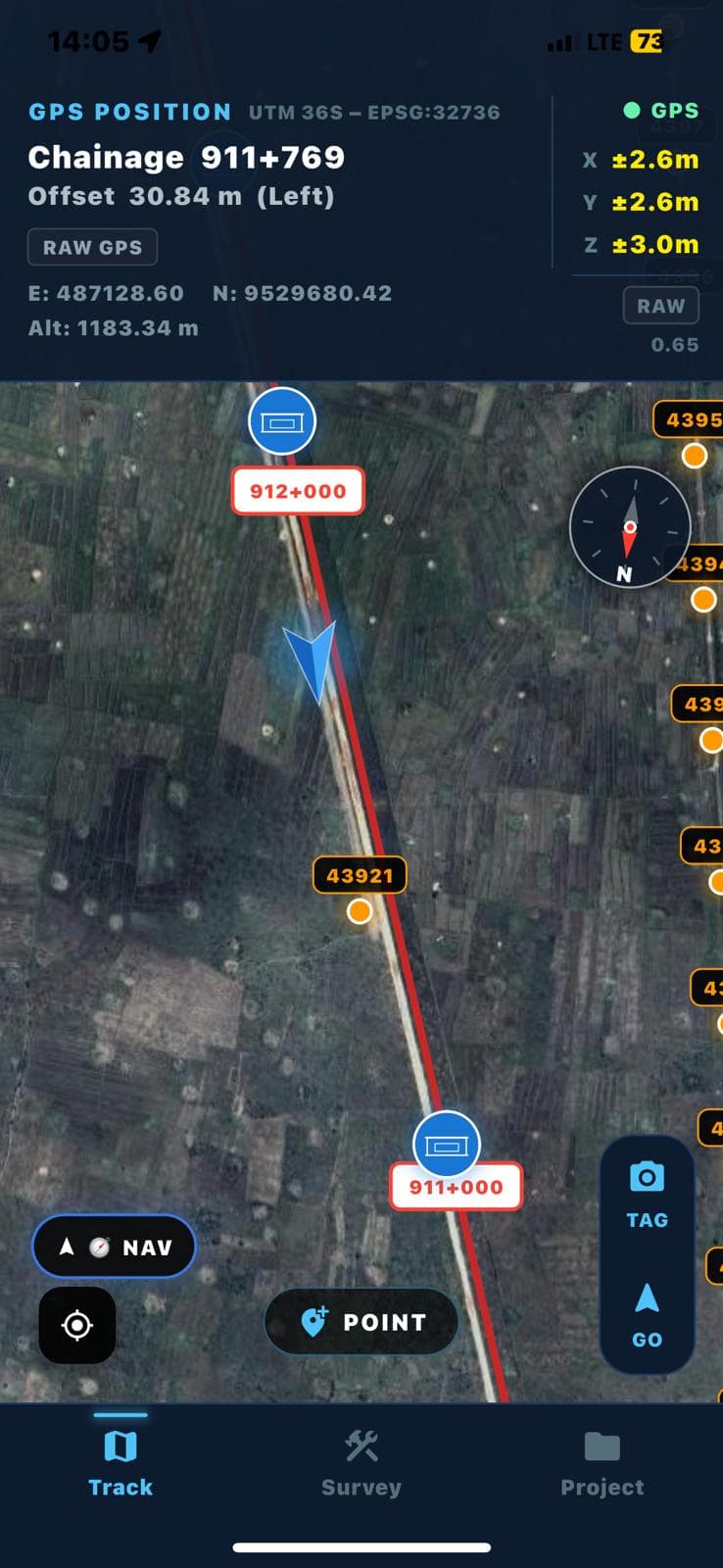 AxisTrack navigation map
